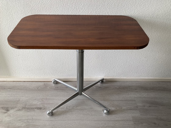 Image 1 of Vintage side table on wheels