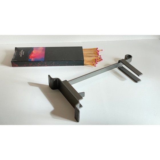 Image 1 of Vintage steel fireplace match holders