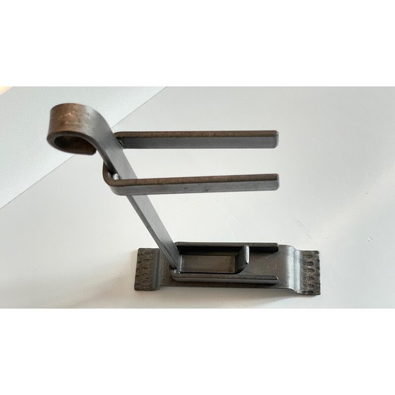 Image 1 of Vintage steel fireplace match holders