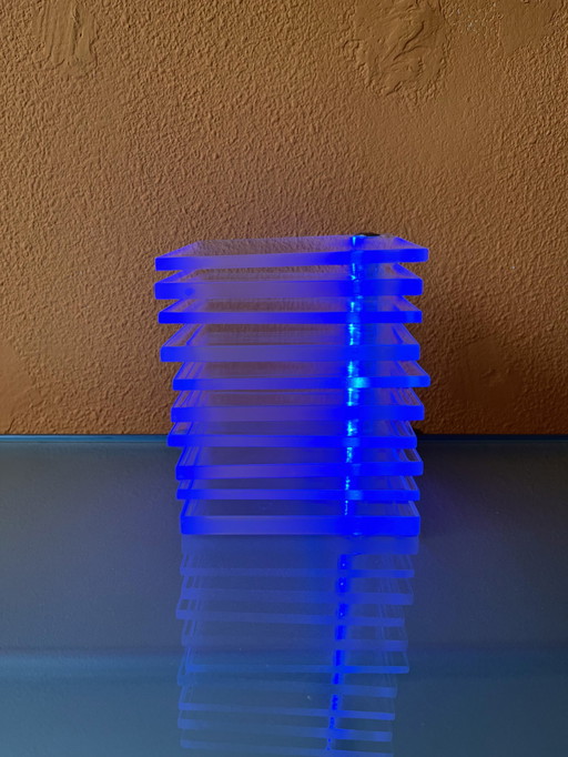 Ikea Tybble Cube Lamp - Vintage Design With Blue Led Lighting