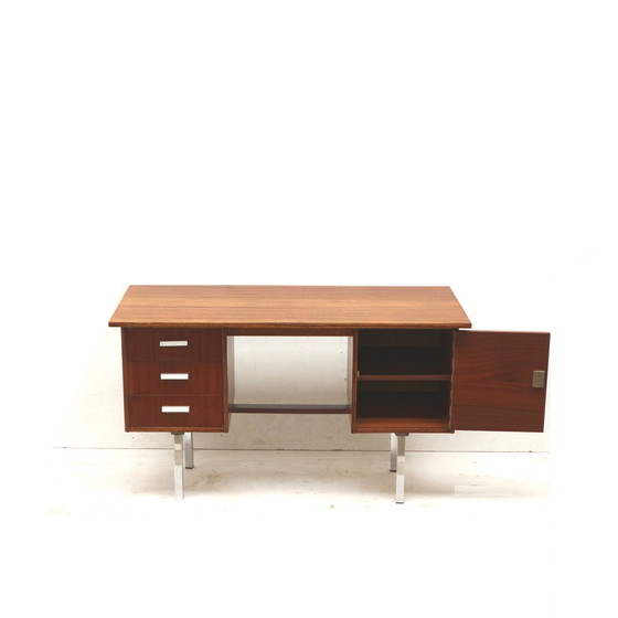 Image 1 of Vintage Desk With Drawers And Door Made In The 1960s