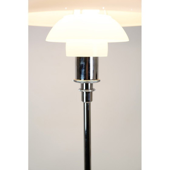 Image 1 of Vintage floor lamp in chrome and opal glass by Poul Henningsen for Louis Poulsen
