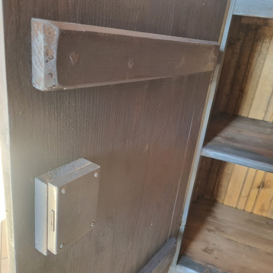 Image 1 of 1930s Grey Antique Pine Garage Workbench