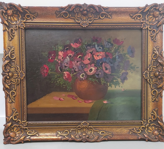 Image 1 of Still Life Oil Painting On Panel