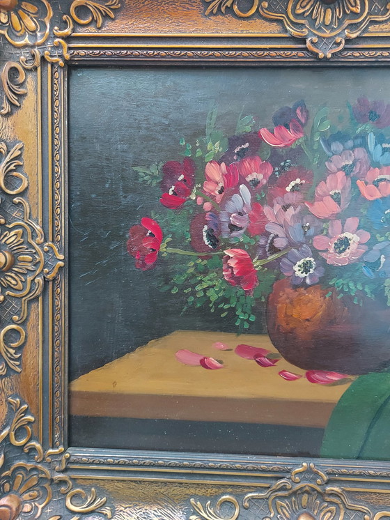 Image 1 of Still Life Oil Painting On Panel