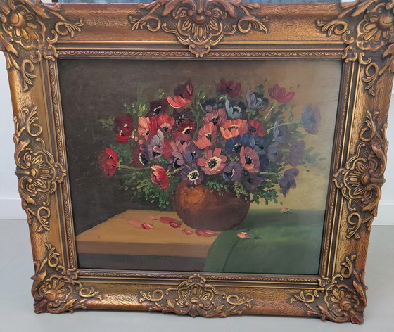 Image 1 of Still Life Oil Painting On Panel