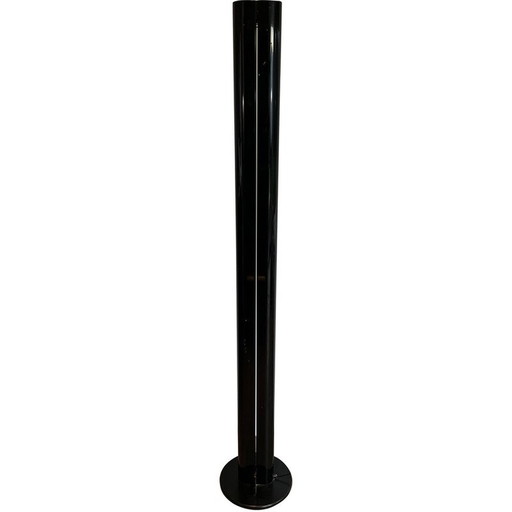 Vintage Megaron hallogen floor lamp in black lacquered metal by Gianfranco Frattini
