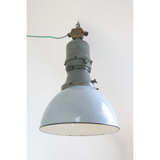 Image 1 of Large vintage industrial ceiling lamp by Elko