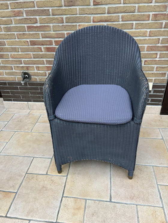 Image 1 of 5x Lloyd Loom Wicker Armchairs