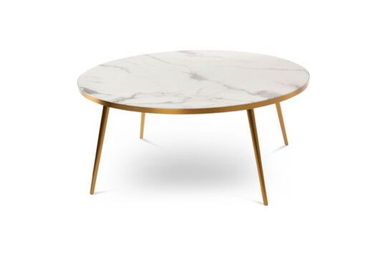 Image 1 of Pols Potten - Marble/Brass coffee table