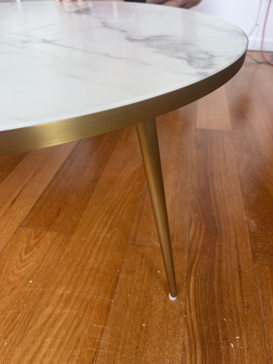 Image 1 of Pols Potten - Marble/Brass coffee table