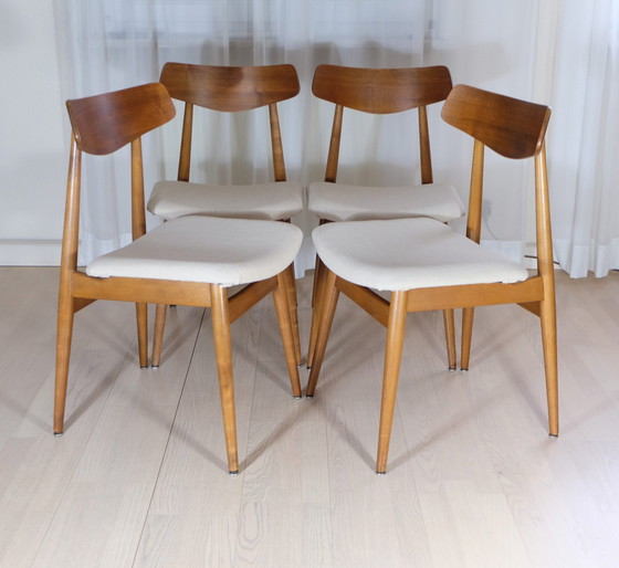 Image 1 of 4 dining chairs HABEO beech 50s