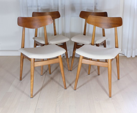 Image 1 of 4 dining chairs HABEO beech 50s