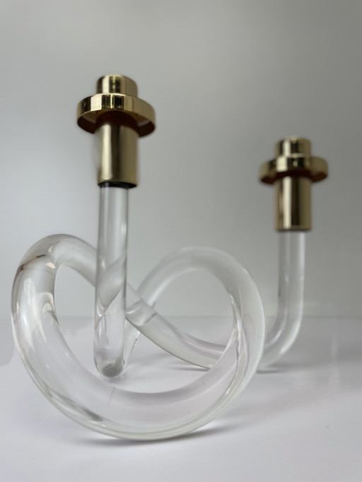 Large pretzel candlestick by Elaine Bscheider for Dorothy C. Thorpe