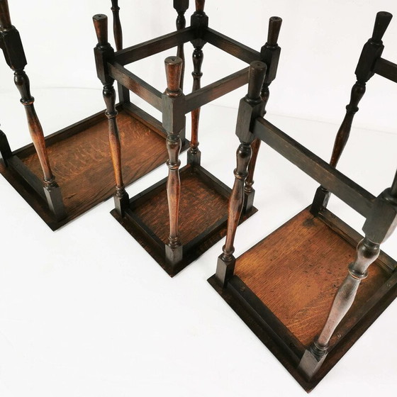Image 1 of Vintage nesting tables in walnut wood, England 1920