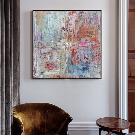 Image 1 of Frances Eckhardt - Abstract Modern painting 80x80 +frame