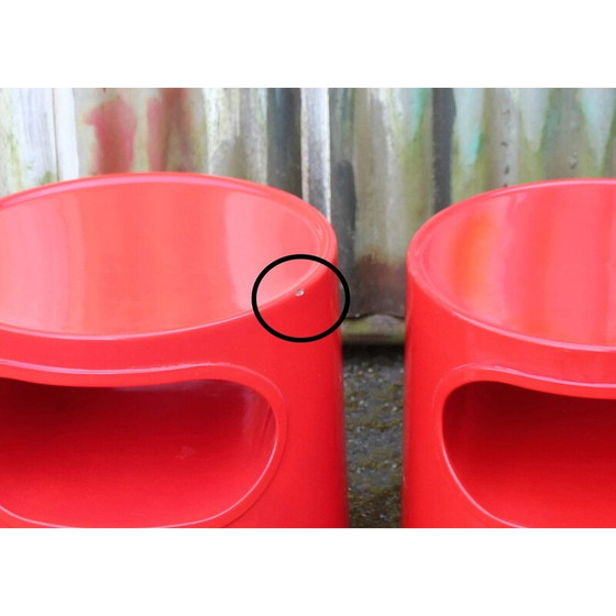 Image 1 of Pair of vintage "Giano Vano" fibreglass bedside tables by Emma Gismondi for Artemide, 1973
