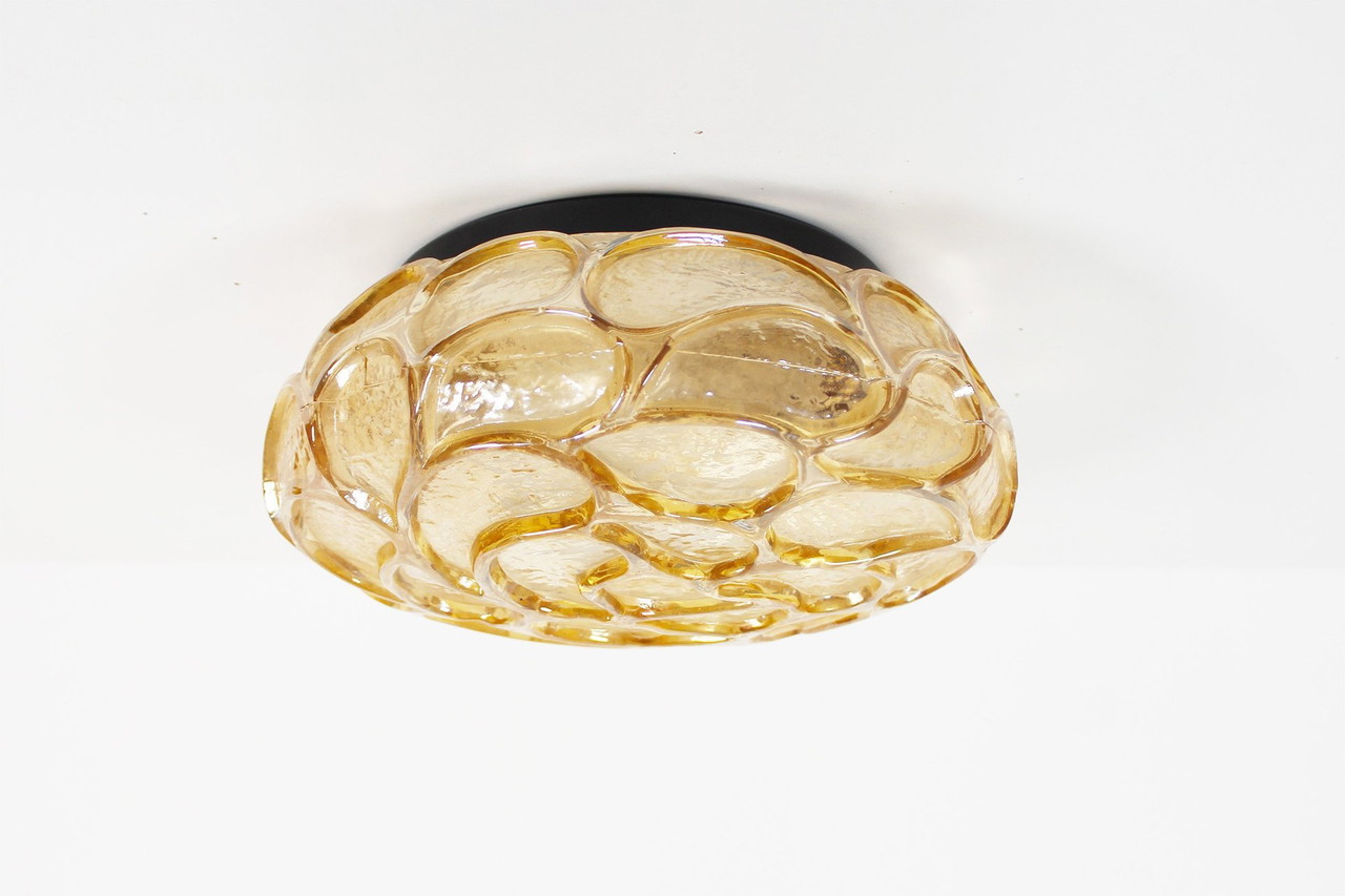 1x grande lampada da incasso in vetro ambrato (27 cm)
