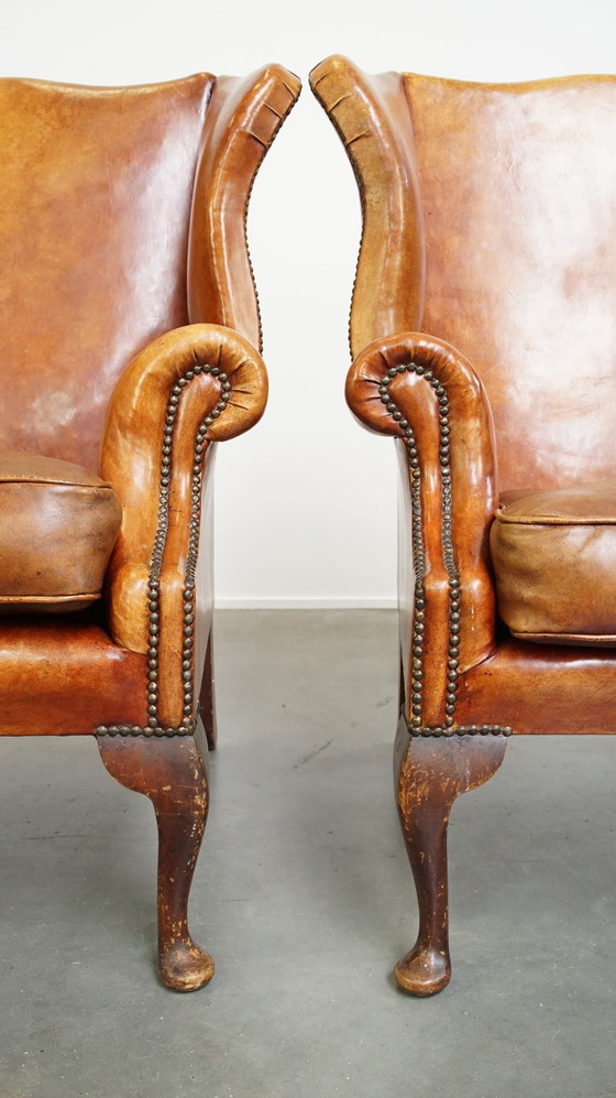 Image 1 of 2 X Sheep Leather Ear Armchair