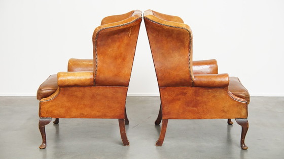 Image 1 of 2 X Sheep Leather Ear Armchair