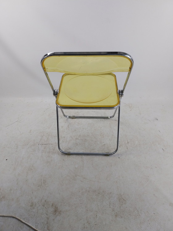 Image 1 of 1 X Plia Folding Chair Yellow Giancarlo Piretti 1970'S