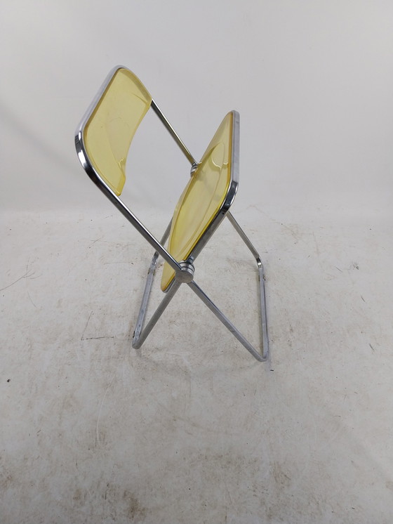 Image 1 of 1 X Plia Folding Chair Yellow Giancarlo Piretti 1970'S