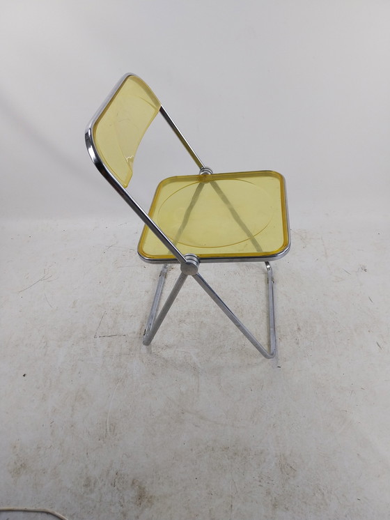 Image 1 of 1 X Plia Folding Chair Yellow Giancarlo Piretti 1970'S