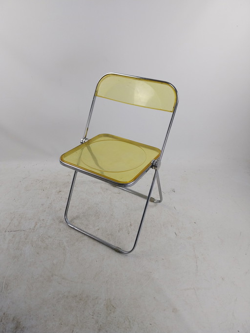 1 X Plia Folding Chair Yellow Giancarlo Piretti 1970'S