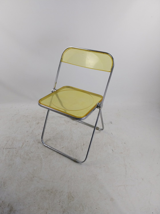 Image 1 of 1 X Plia Folding Chair Yellow Giancarlo Piretti 1970'S