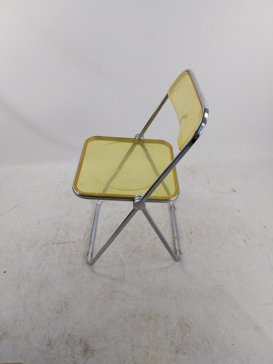 Image 1 of 1 X Plia Folding Chair Yellow Giancarlo Piretti 1970'S