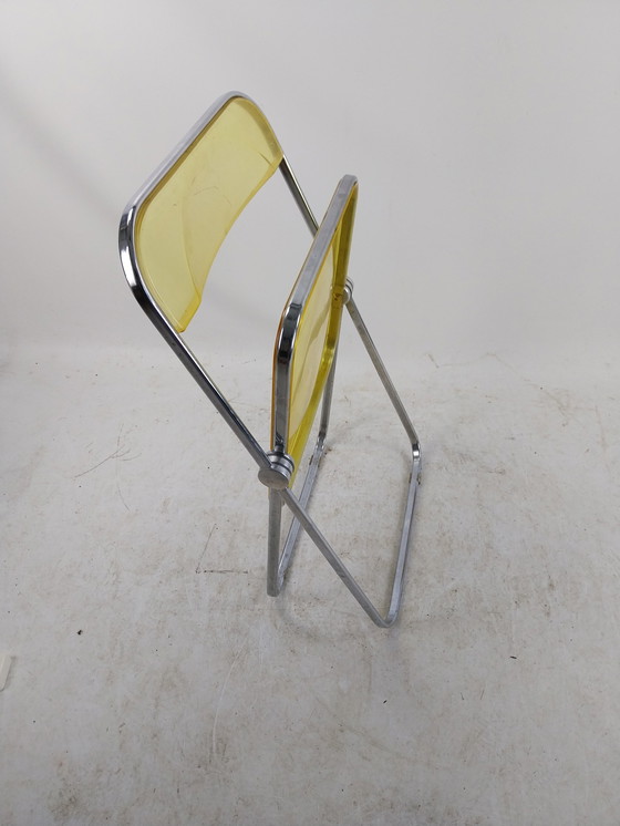 Image 1 of 1 X Plia Folding Chair Yellow Giancarlo Piretti 1970'S