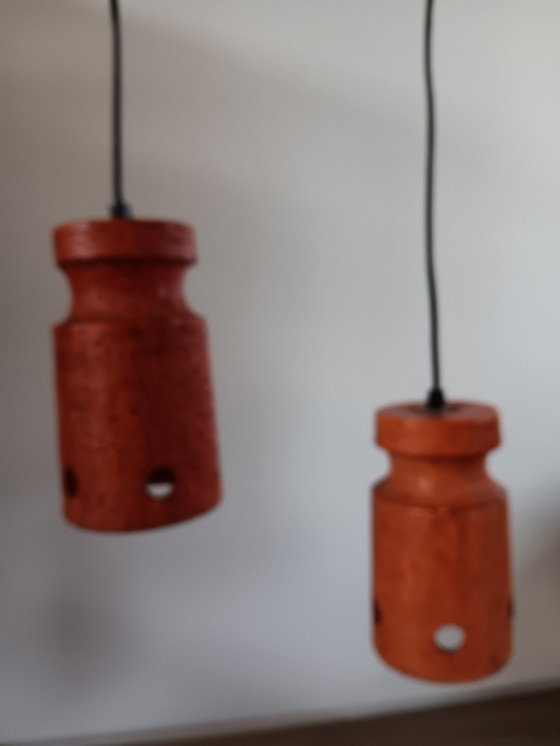 Image 1 of Bellissima lampada a sospensione in ceramica retrò/vintage/spaziale, risalente al 1970 circa