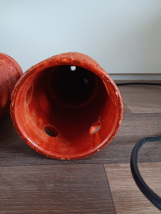 Image 1 of Bellissima lampada a sospensione in ceramica retrò/vintage/spaziale, risalente al 1970 circa