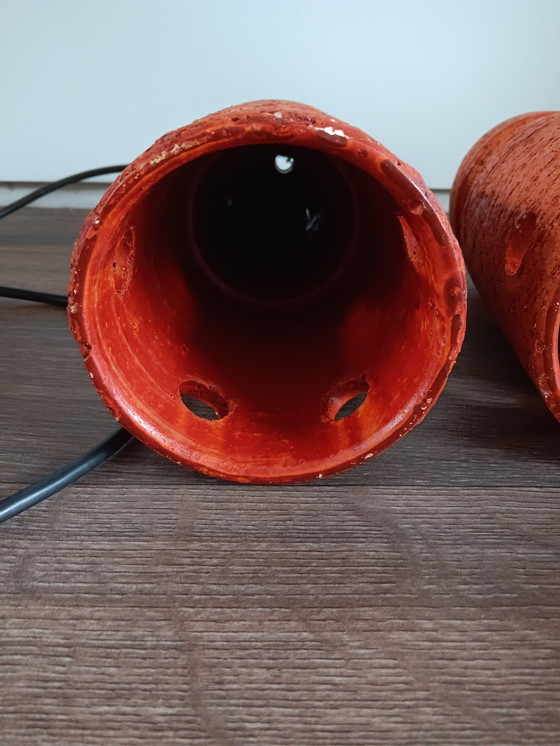 Image 1 of Bellissima lampada a sospensione in ceramica retrò/vintage/spaziale, risalente al 1970 circa