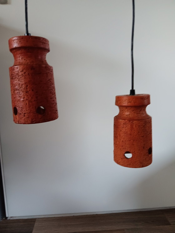 Image 1 of Bellissima lampada a sospensione in ceramica retrò/vintage/spaziale, risalente al 1970 circa