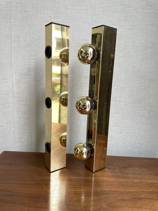 Mirror light wall lamp Erco gold 3x E14