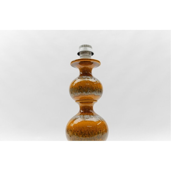 Image 1 of Set di 6 lampade da tavolo vintage in ceramica arancione, Germania 1960