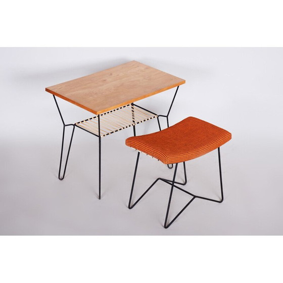 Image 1 of Mesa auxiliar de madera de haya de mediados de siglo, década de 1950