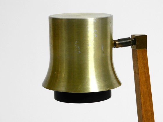 Image 1 of Mid Century table lamp made of teak, with aluminum shade | Made in Denmark