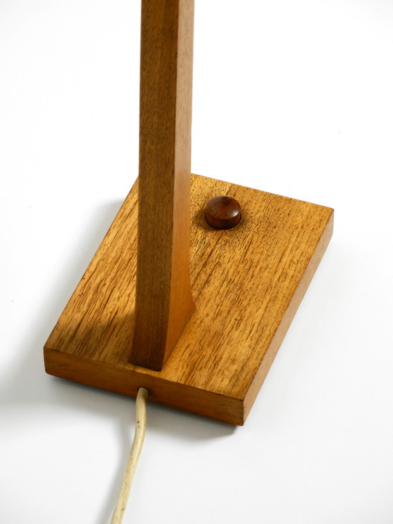 Image 1 of Mid Century table lamp made of teak, with aluminum shade | Made in Denmark