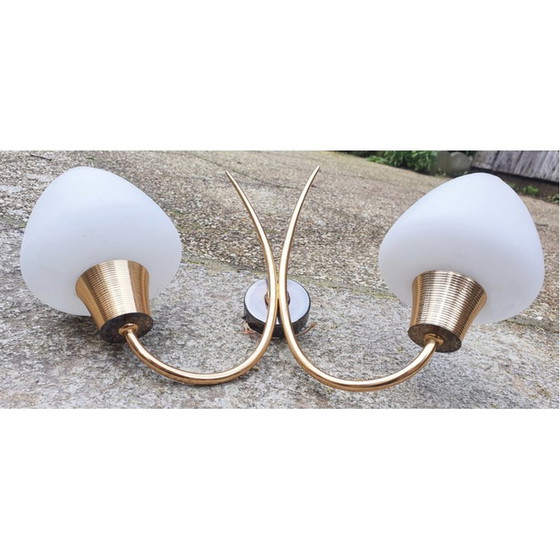Image 1 of Lampada da parete doppia vintage di Maison Arlus, 1950