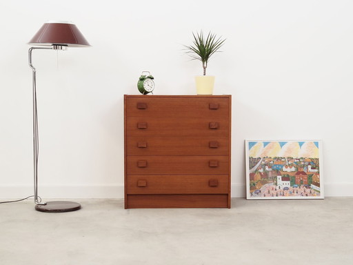 Teak Chest Of Drawers, Danish Design, 1970S, Production: Denmark