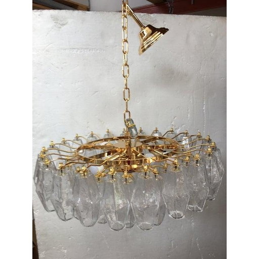 Contemporary Italian Style Murano Glass Sputnik Poliedro Chandeliers - A Pair