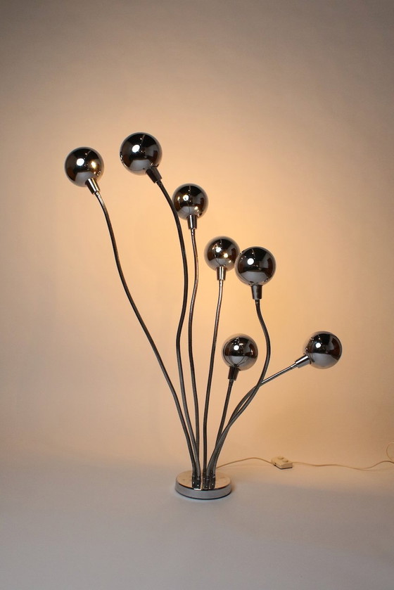 Image 1 of Hydra 7 Head Floor Lamp By Pierre Folie Ed Jacques Charpentier, 1970