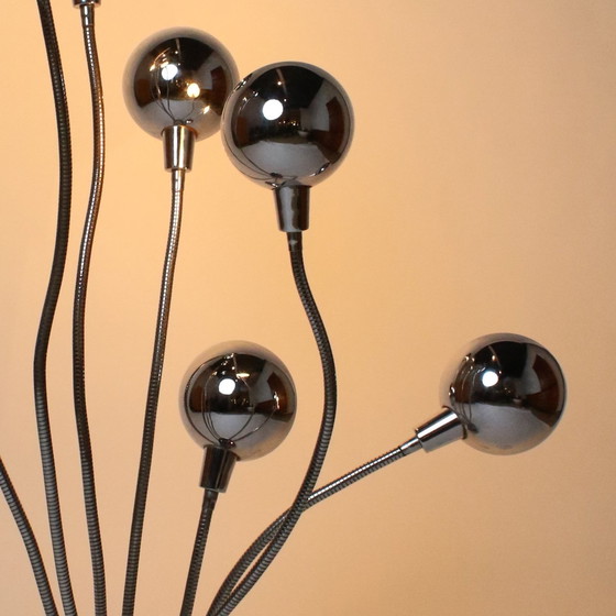 Image 1 of Hydra 7 Head Floor Lamp By Pierre Folie Ed Jacques Charpentier, 1970