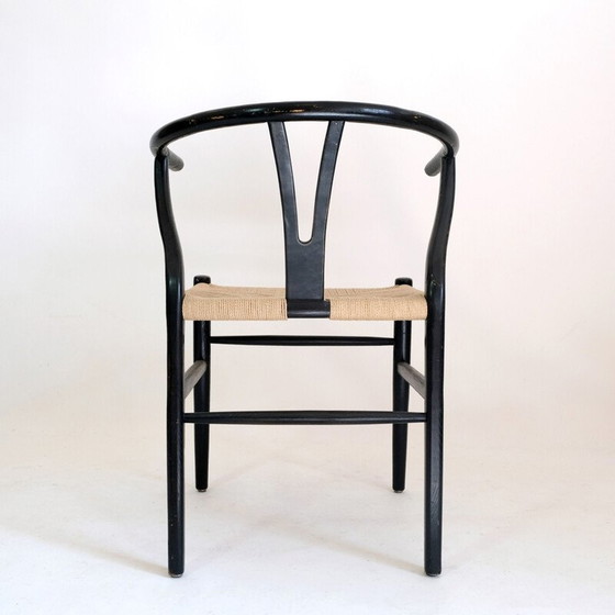 Image 1 of Vintage chair in stained wood and rope, 1970