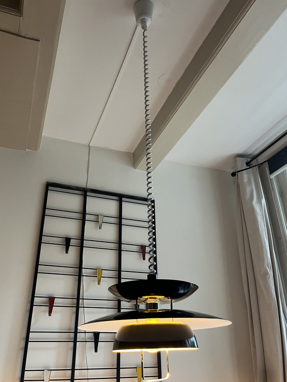 Image 1 of Retro Scandinavian Scale Lamp Black White Chrome