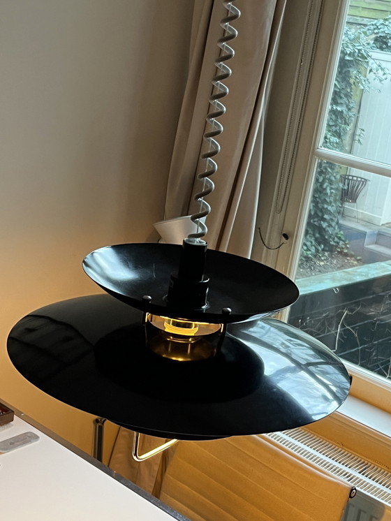 Image 1 of Retro Scandinavian Scale Lamp Black White Chrome