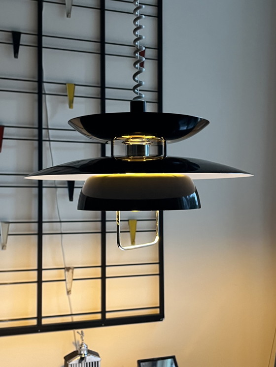 Image 1 of Retro Scandinavian Scale Lamp Black White Chrome