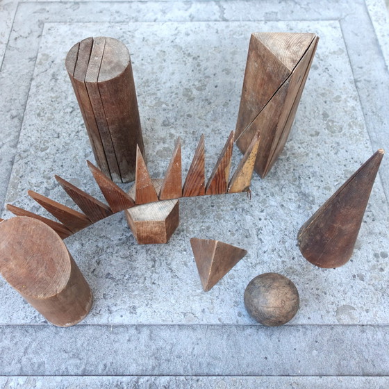 Image 1 of Set Of 8 Wooden Geometric Shapes